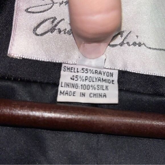 Women's Simone Chin Chin Butterfly Print Silk Kimono Blazer - Picture 5 of 8